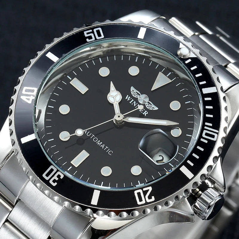 Winner Blue Automatic Skeleton Watch for Men