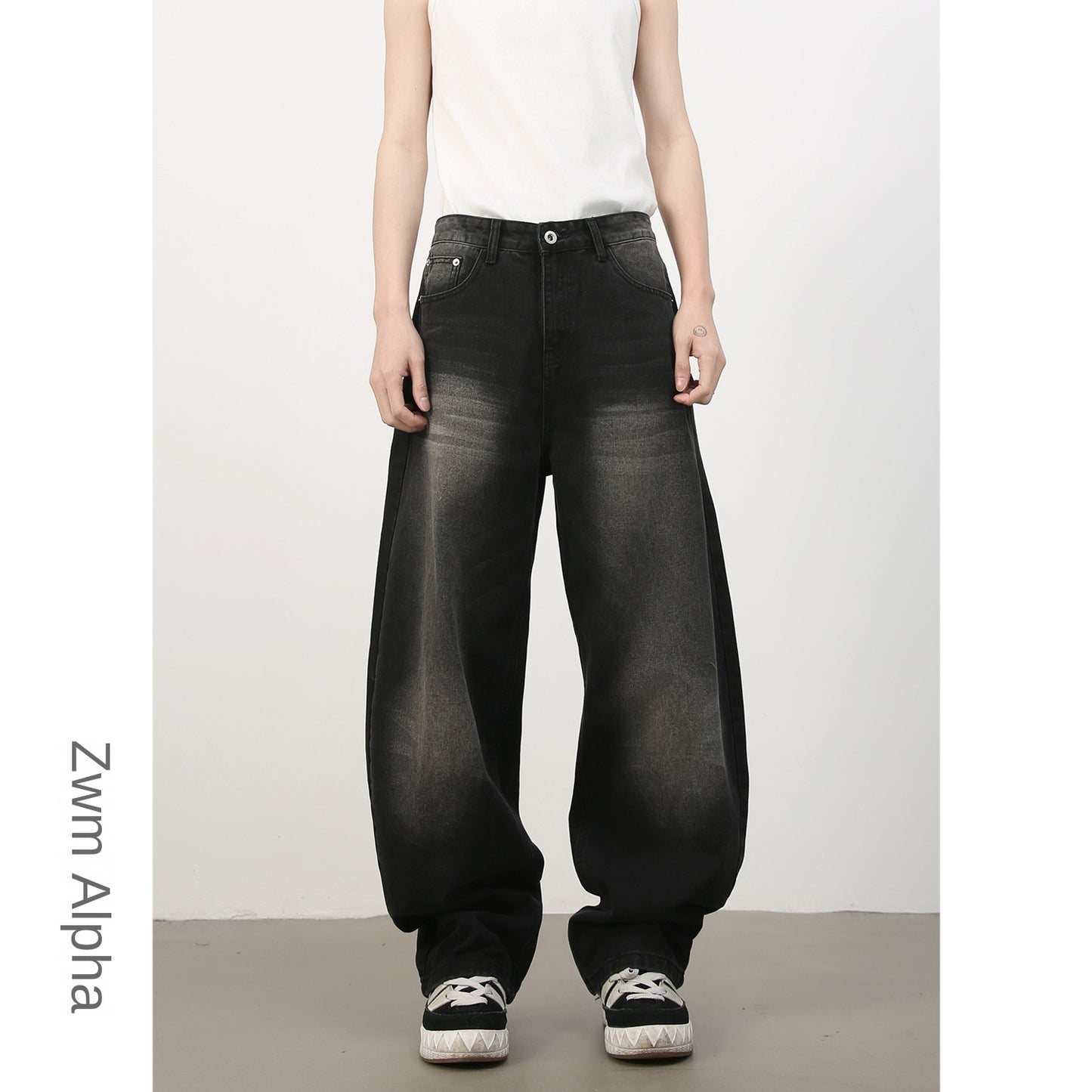 American Retro Flared Jeans - Unique Loose Fit Denim Trousers