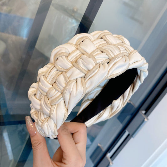 PU Overlock Braided Twist Headband