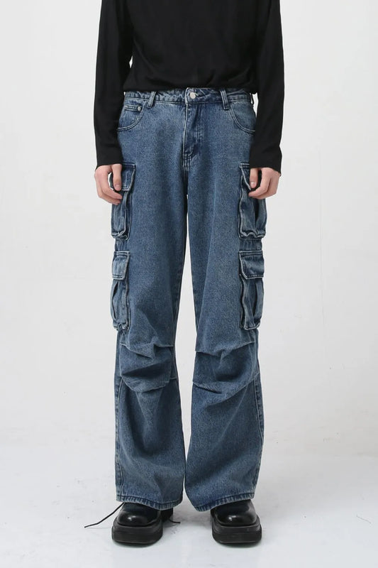 Harajuku Style Cargo Pocket Jeans