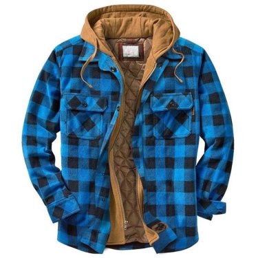 Men's Harajuku Plaid Jacket - Cotton 3D Printed Coat