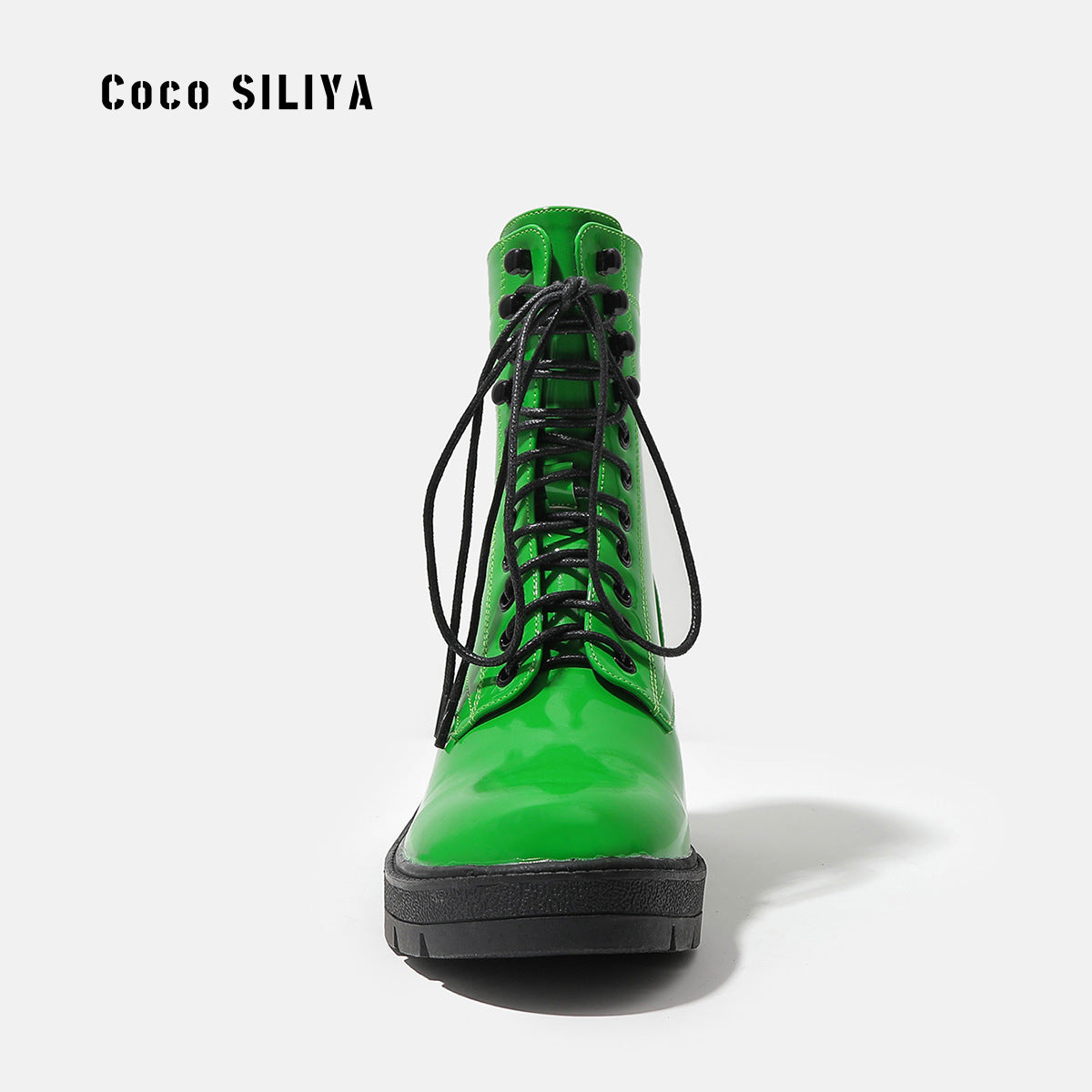 Harajuku Style Women's Patent Leather Boots