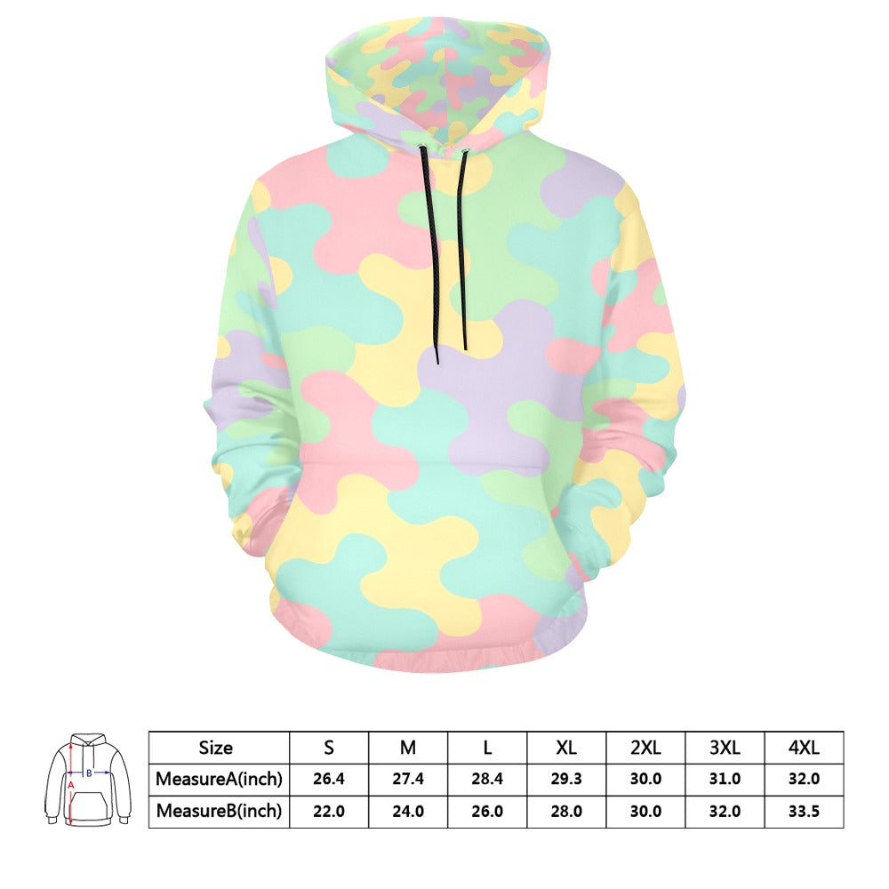 Harajuku Pastel Rainbow Camo Hoodie