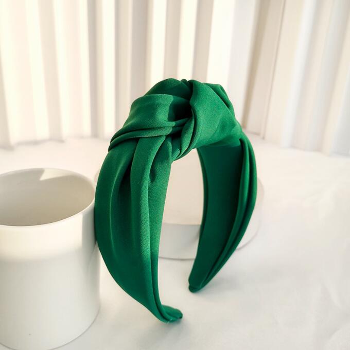 Wide Solid Color Hairband for Women