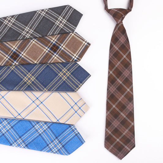 Harajuku Plaid Tie for Students - Playful Japanese Style