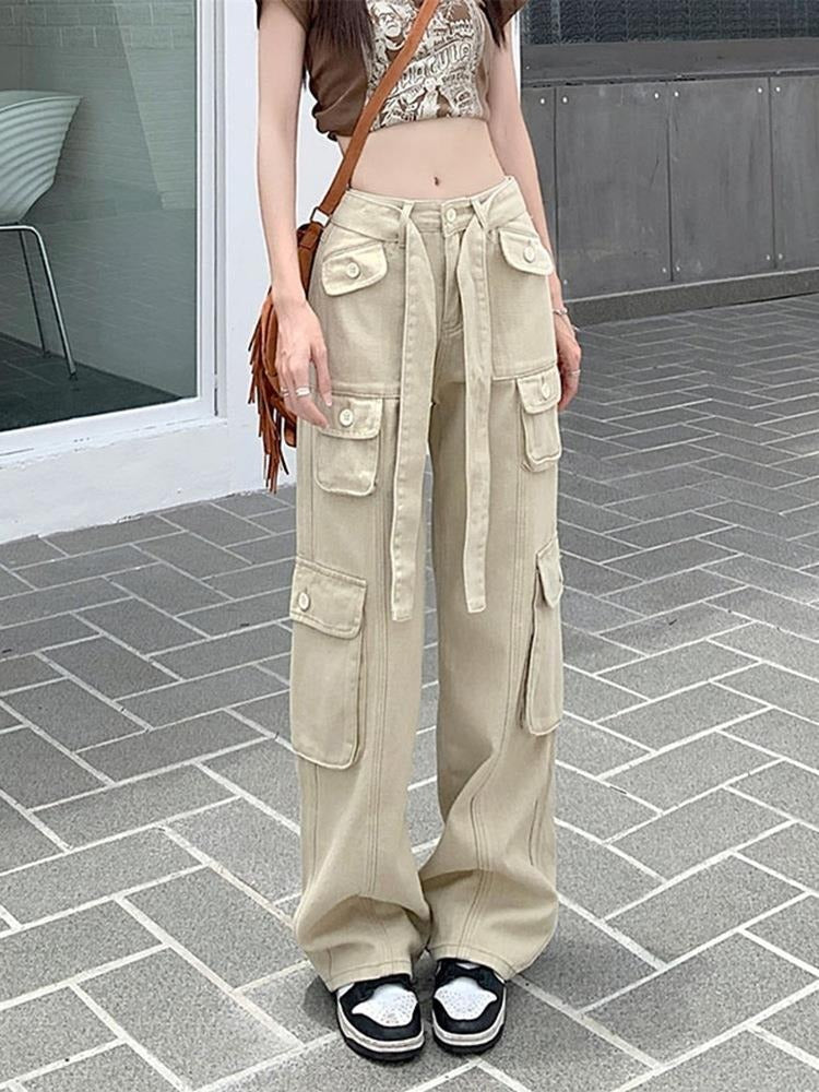 New Vintage Multi Pocket Overalls for Women