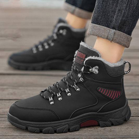 Men's High-Top Fleece-Lined Winter Hiking Boots