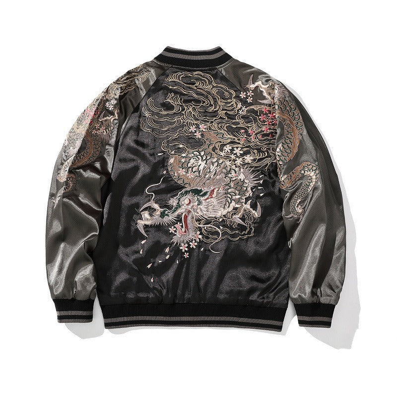 Chinese Dragon Heavy Industry Embroidery Cardigan