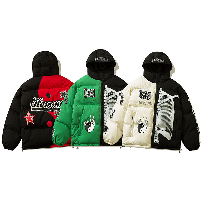 Harajuku Style Cotton Hooded Jacket for Men & Women