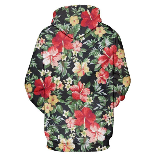 3D Floral Leaves Hoodie for Men and Women