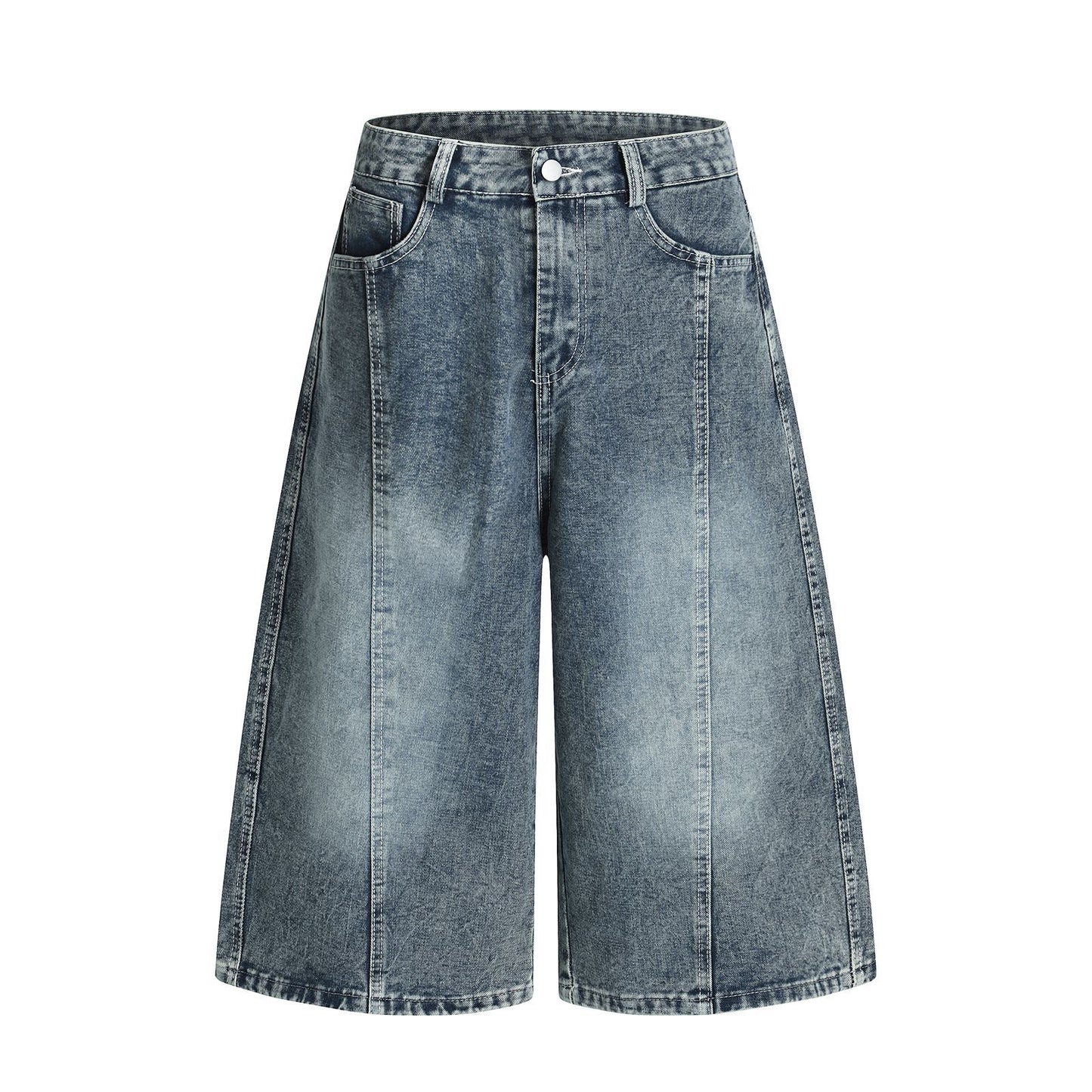 Retro Washed Ribbon Denim Pants