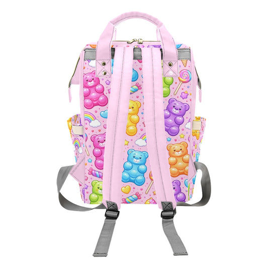 Harajuku Gummy Bears Pattern Multi-Function Backpack