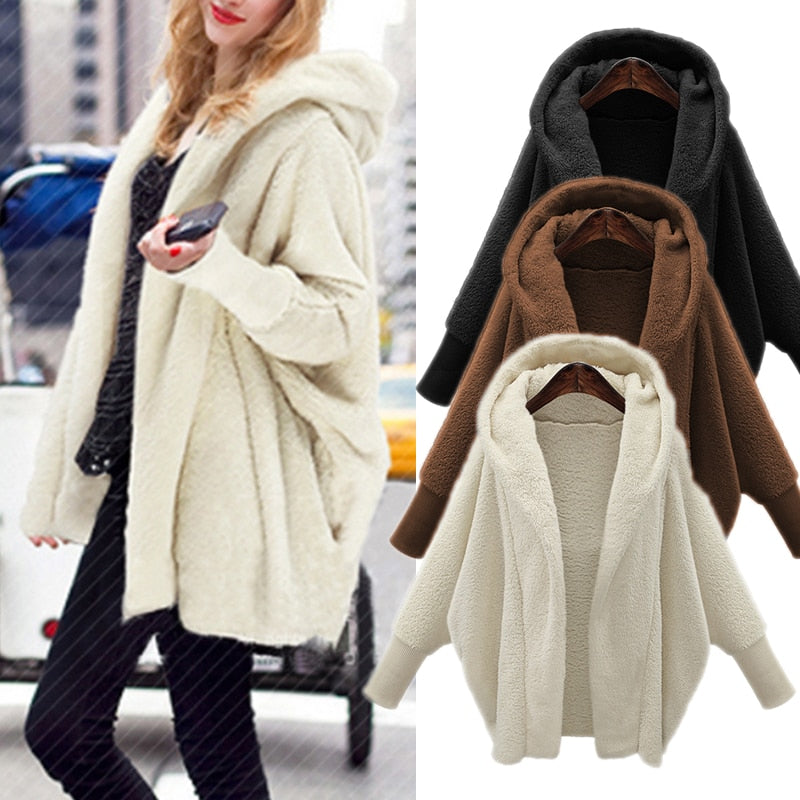 Harajuku Style Winter Faux Fur Hooded Coat