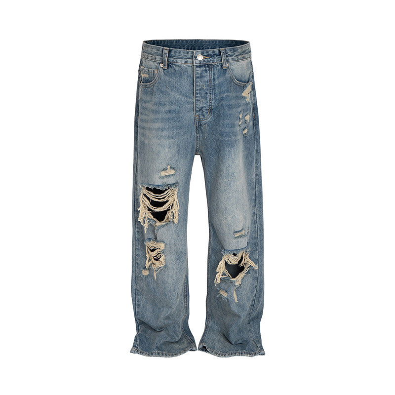 Harajuku Distressed Wide Leg Denim Jeans