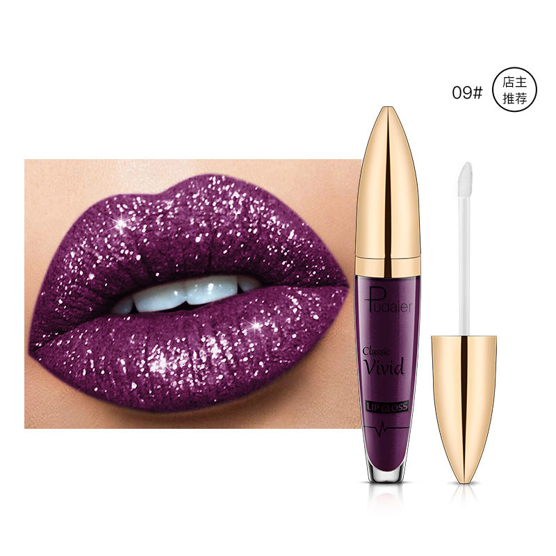 Glitter Flip Matte Pearl Lip Gloss - Diamond Finish