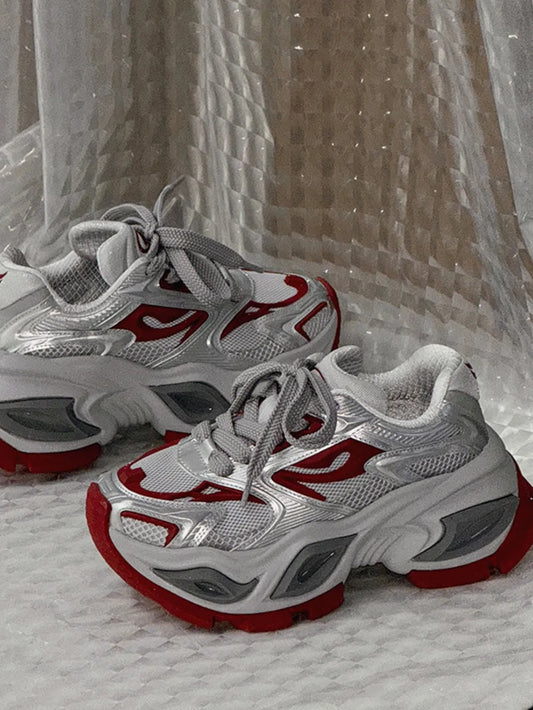 Contrast Chunky Platform Athletic Sneakers