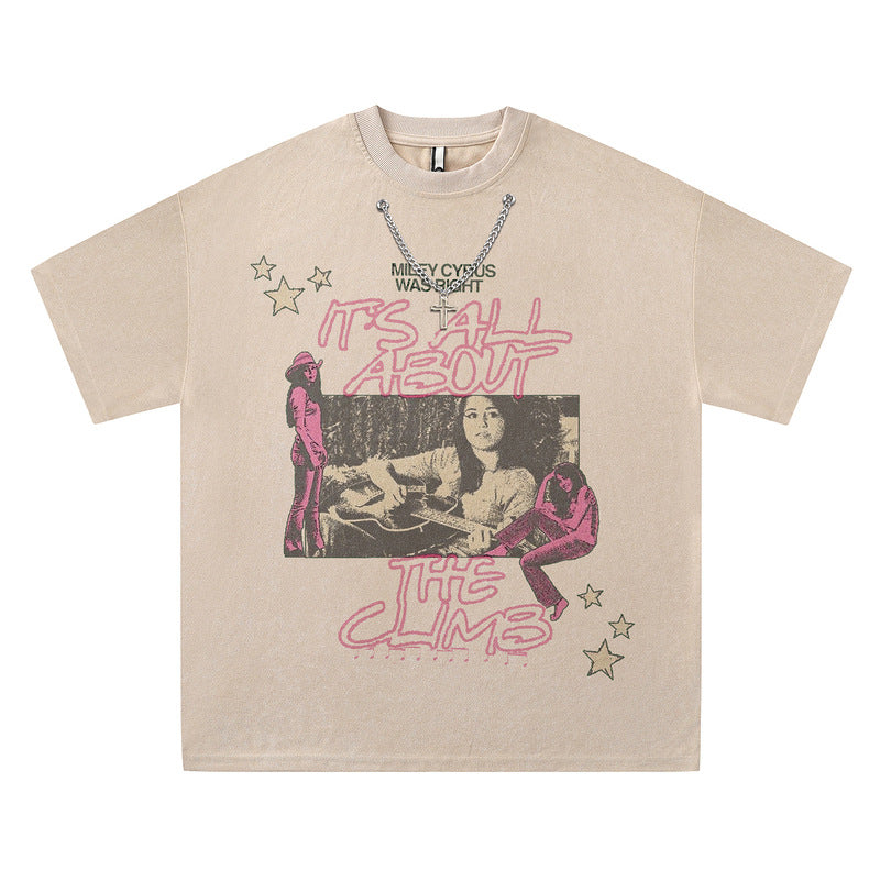 Short Sleeve T-Shirt for Men and Women, Summer Oversize Couple