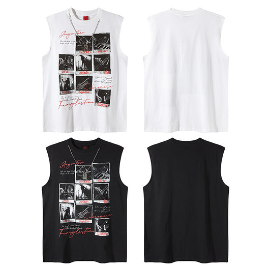 Men's Harajuku Style Sleeveless Hip Hop T-Shirt