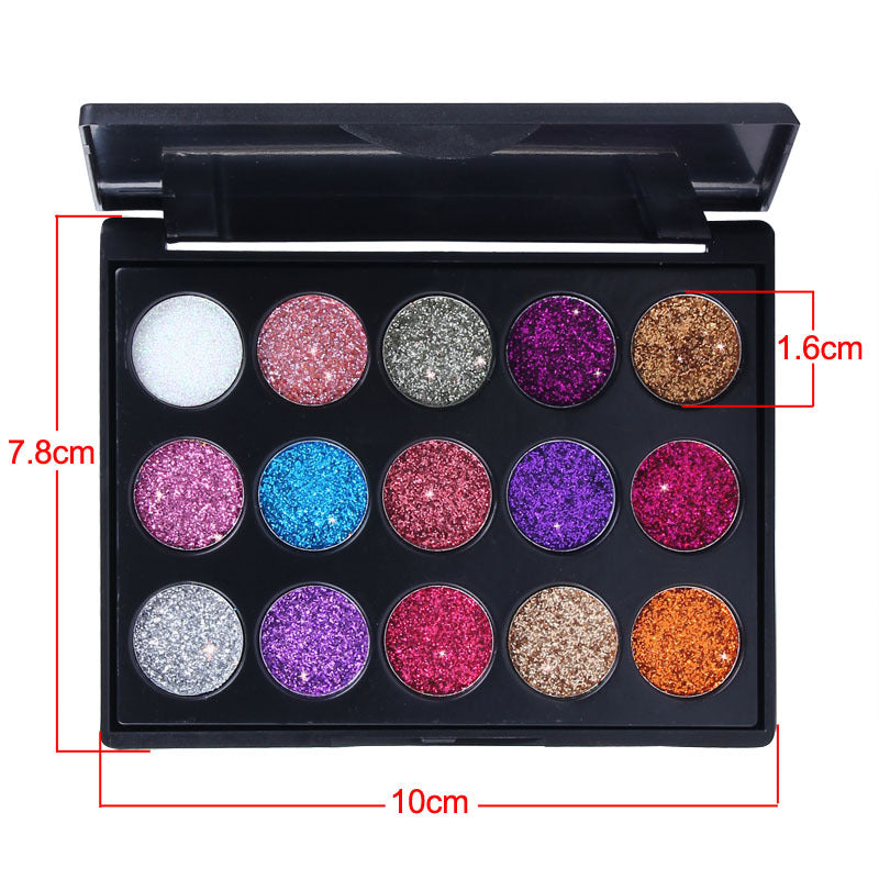 15 Colors Diamond Sequin Eyeshadow Palette