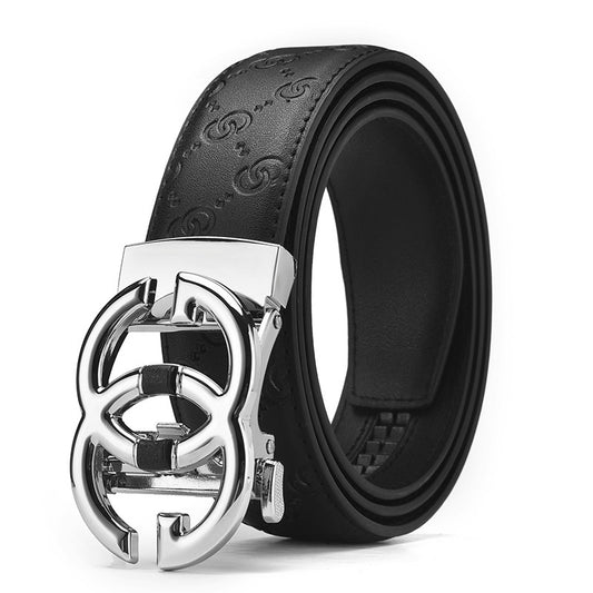 Men's Harajuku Style Genuine Leather Automatic Buckle Belt