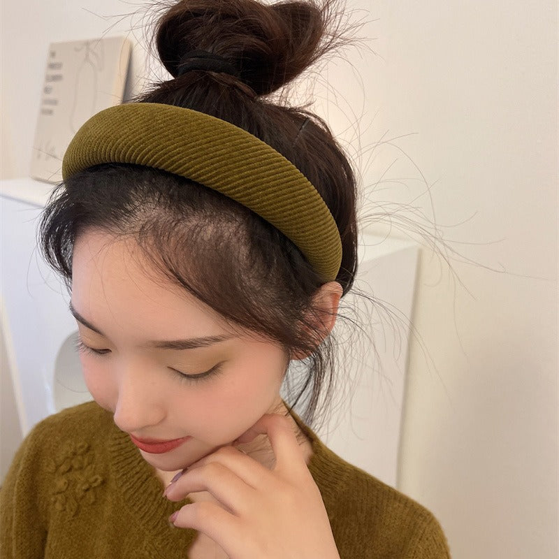 Korean Retro Corduroy Hair Band
