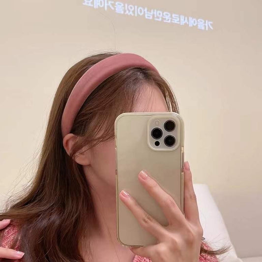Korean Gentle Pink Velvet Retro Sponge Hairband