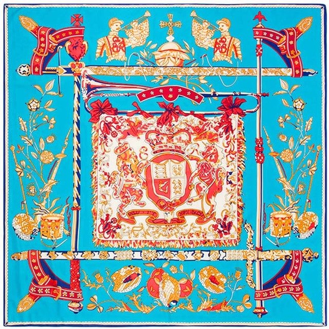 Royal Chant Silk Totem Scarf - 130cm x 130cm