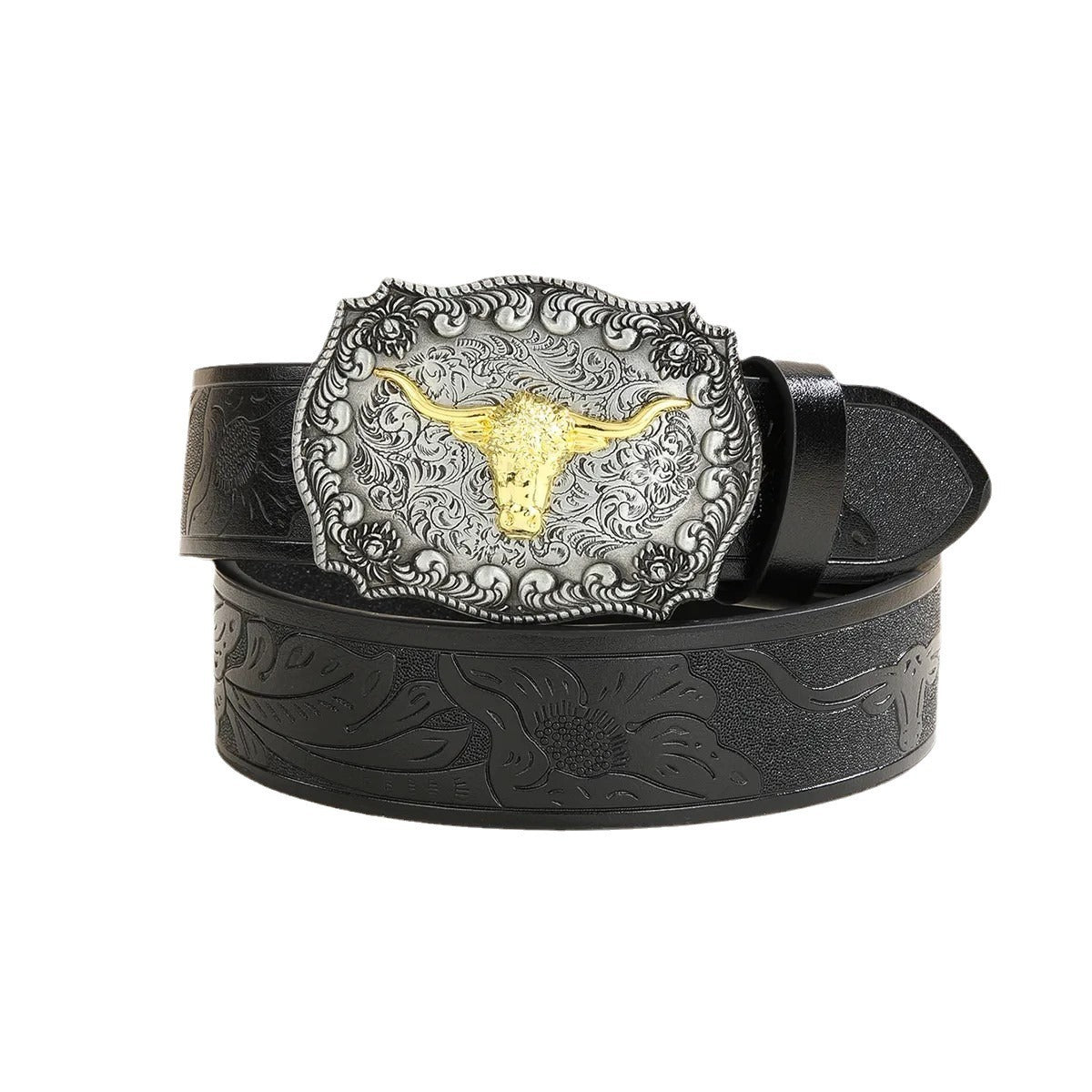 Harajuku Style Cowboy Belt with Bull Head Buckle