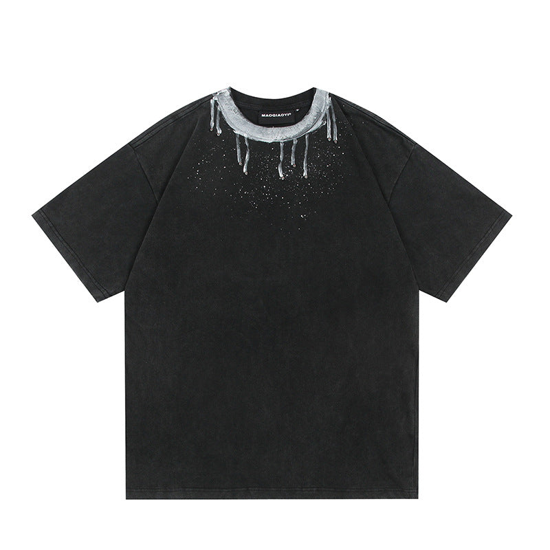 Harajuku Style Cartoon Print Short Sleeve T-Shirt