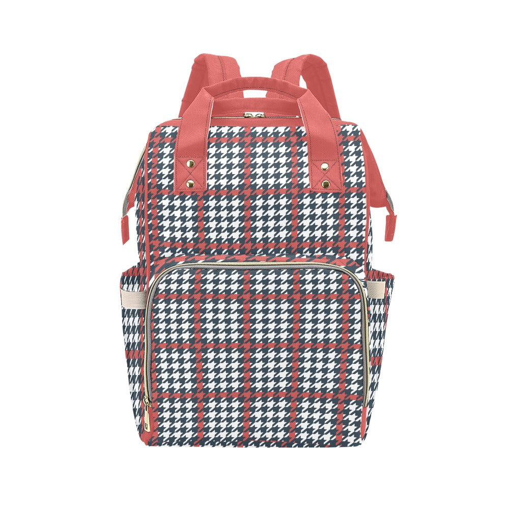 Plaid Pattern Multi-Function Backpack