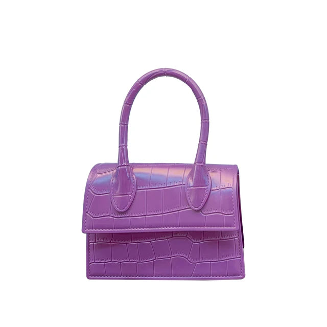 Harajuku Crocodile Pattern PVC Mini Crossbody Bag