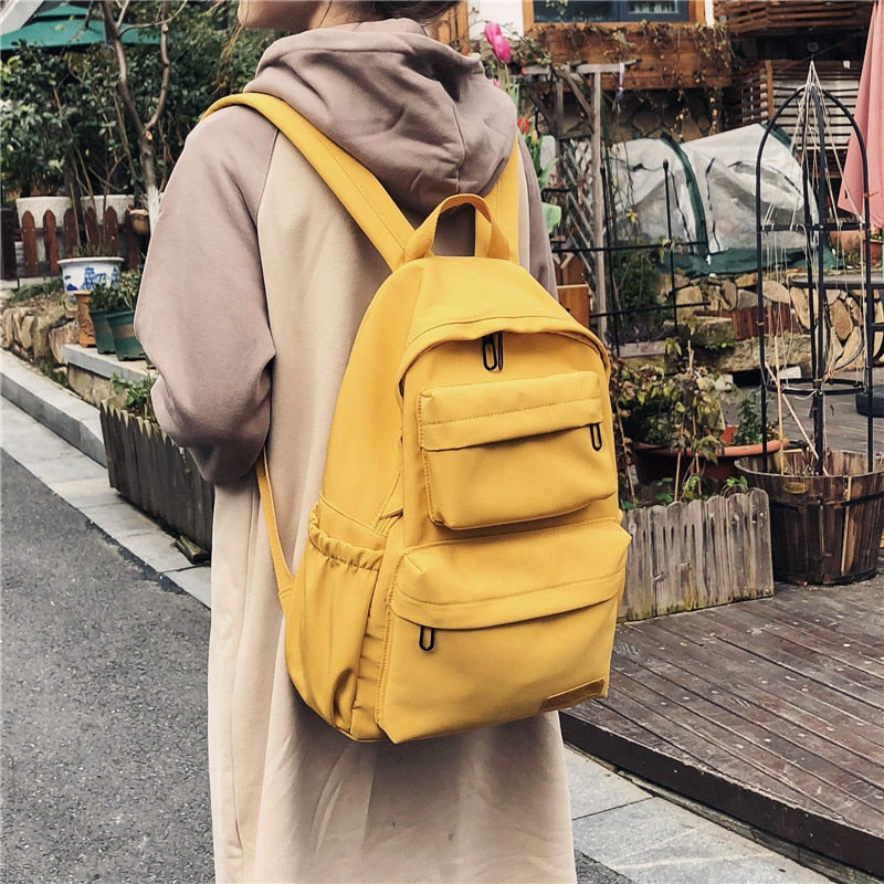 Waterproof Nylon Backpack for Women - Harajuku Style