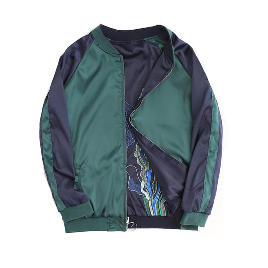 Reversible Embroidered Baseball Jersey - Harajuku Chic