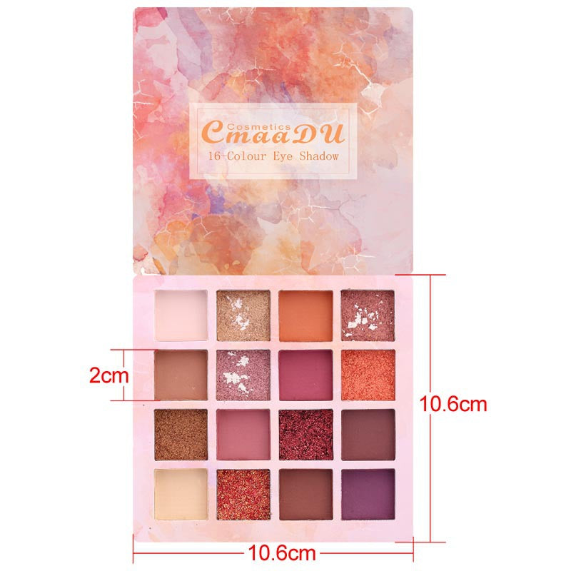 16 Vibrant Shades of Waterproof Shiny Eyeshadow
