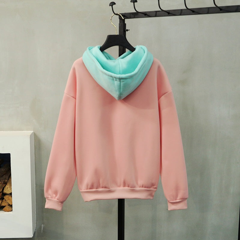 Pink Warm Fleece K-Pop Hip Hop Hoodie