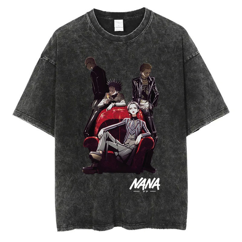 Harajuku Street Pattern Vintage Cotton T-Shirt