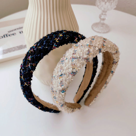 Vintage Knitting Plaid Headband for Women