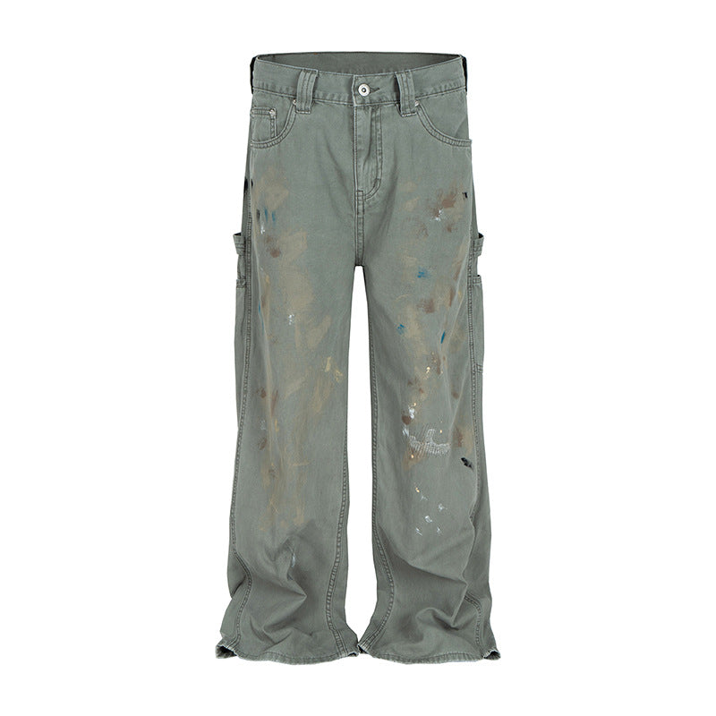 Harajuku Style Straight Leg Wide Leg Jeans