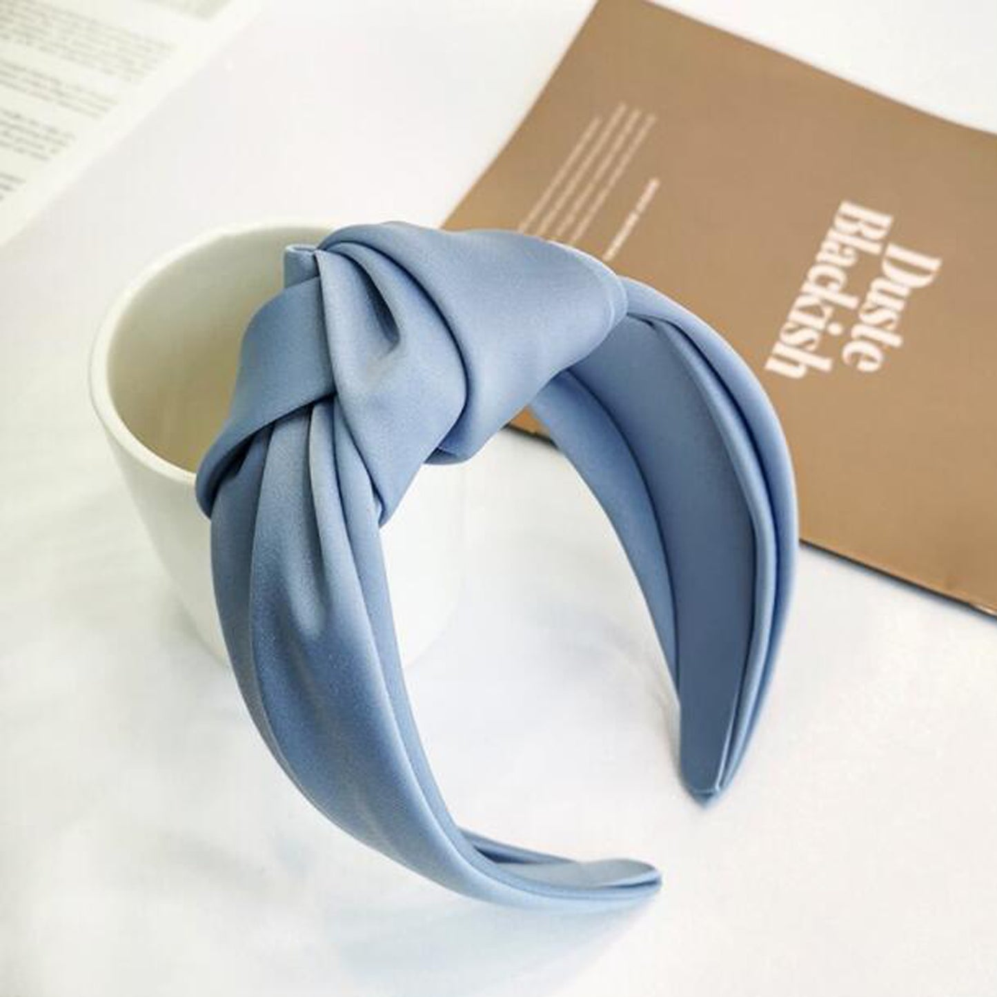 Wide Solid Color Hairband for Women