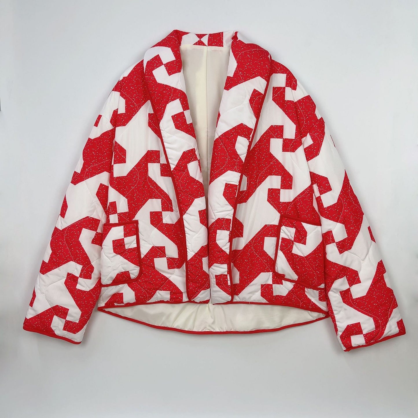 Vintage Flower Print Cotton Coat for Women