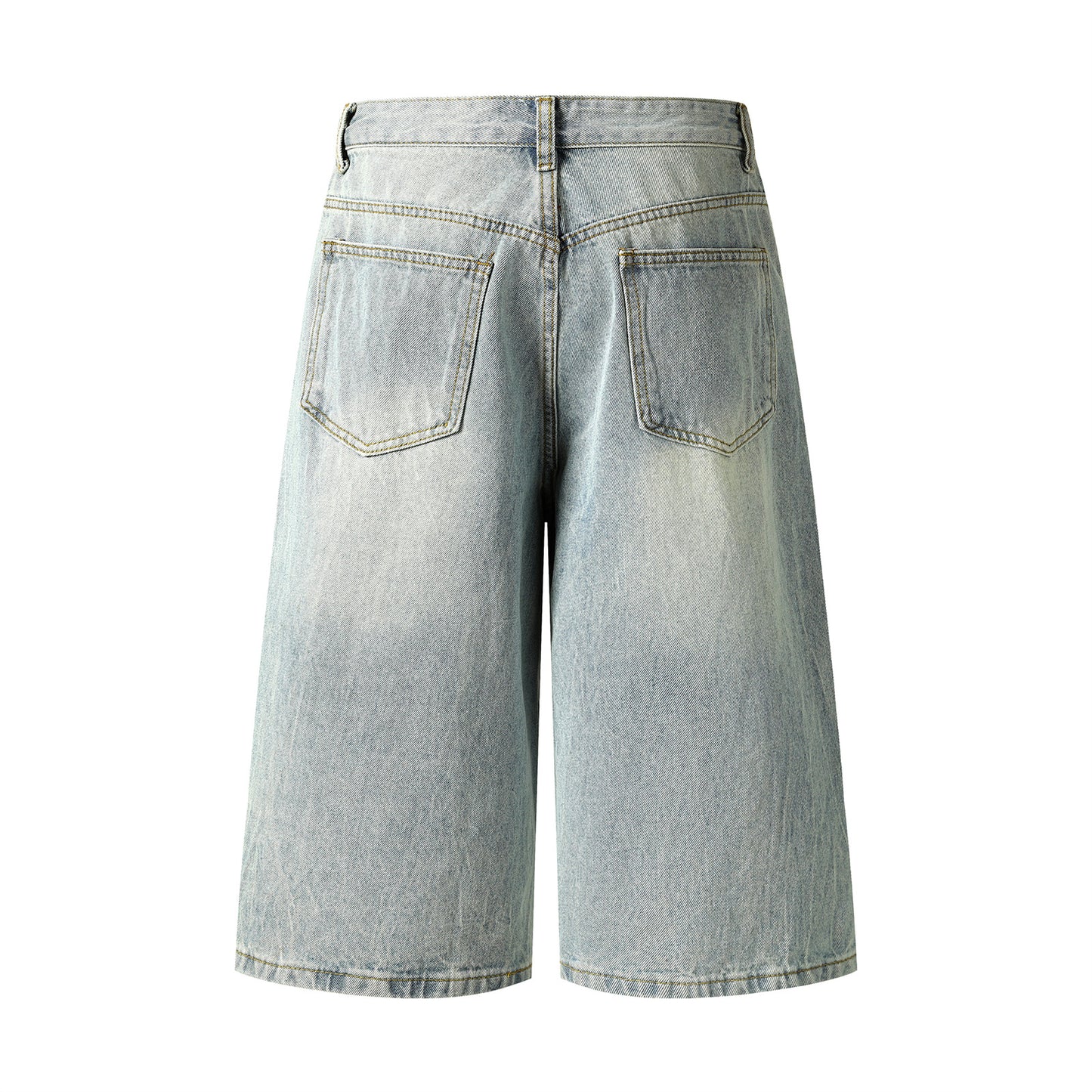 Fun Hand-Painted TK Cat Denim Pants
