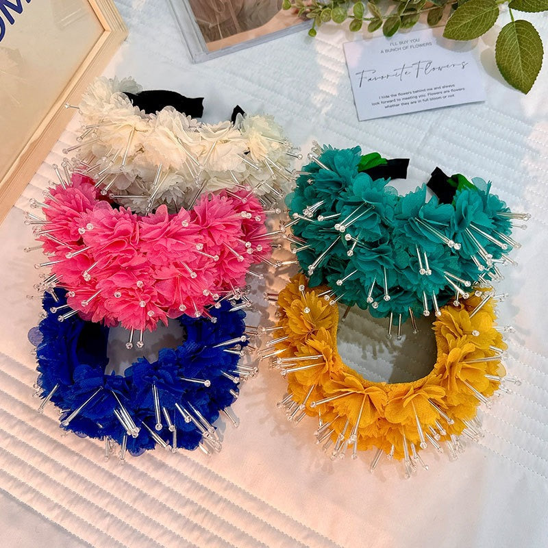 Fashionable Wide Edge Fabric Crystal Headband