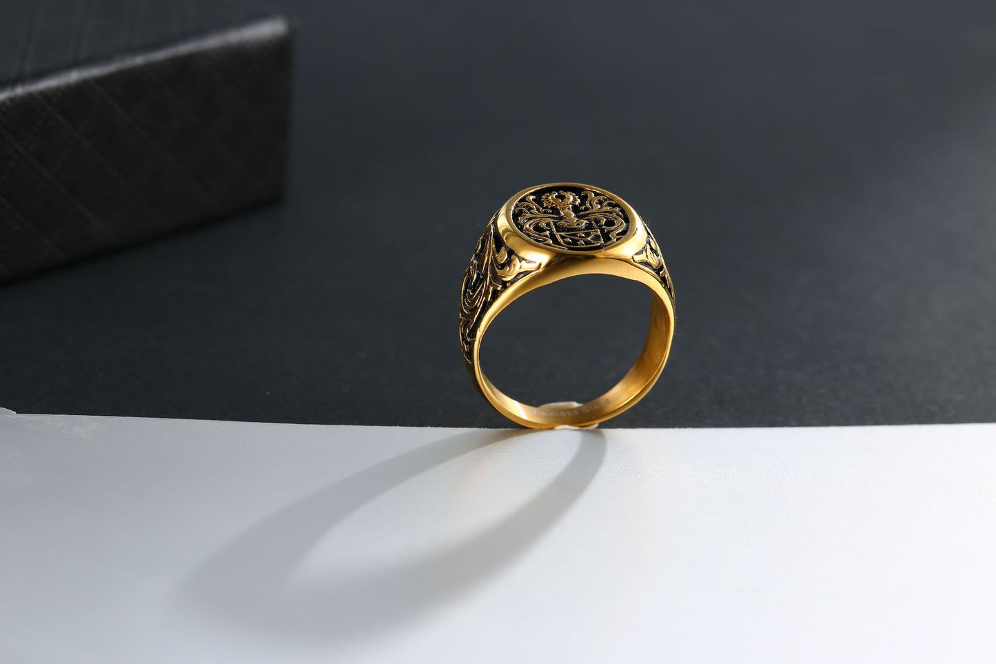 Gold Geometric Minimalist Stainless Steel Ring