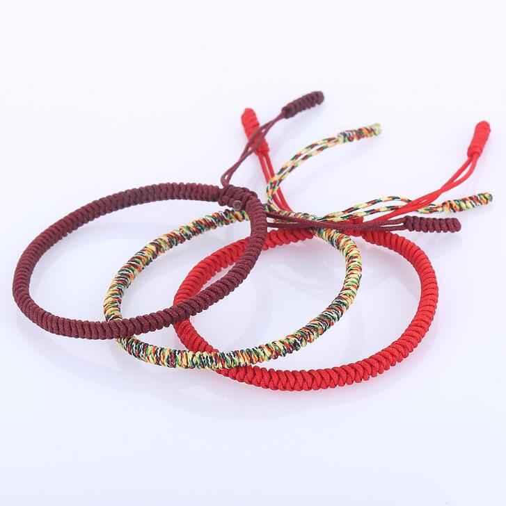 10pcs Multi Color Tibetan Buddhist Good Luck Charm Bracelets