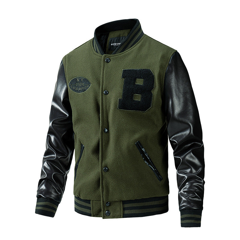 Men's Harajuku Style Cotton Baseball Jacket