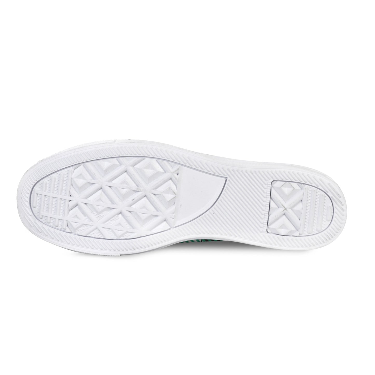 Green Plaid Low Top Women's Shoes