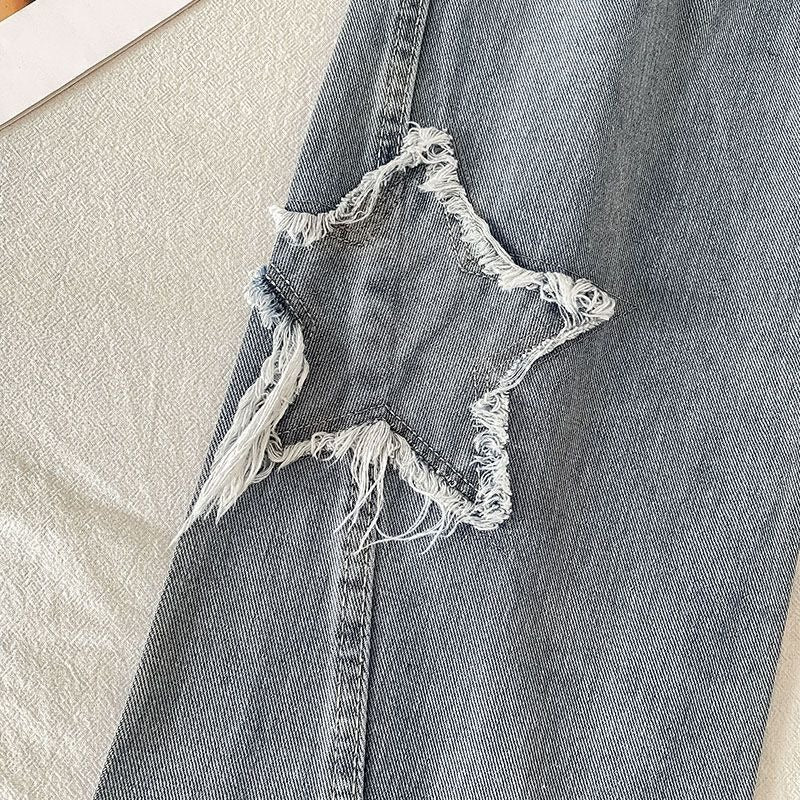 Harajuku Style High Waisted Loose Wide Leg Jeans