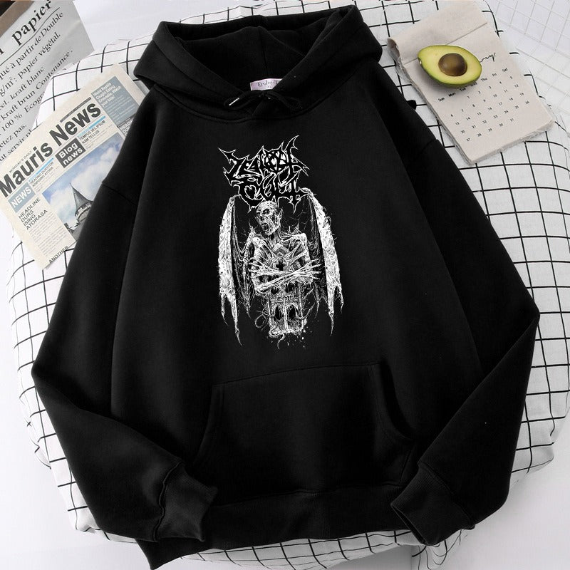 Gothic Hip-Hop Hooded Sweatshirt for Men & Women