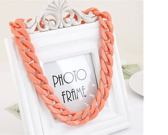 Colorful Chunky Chain Necklace for Women - Harajuku Style