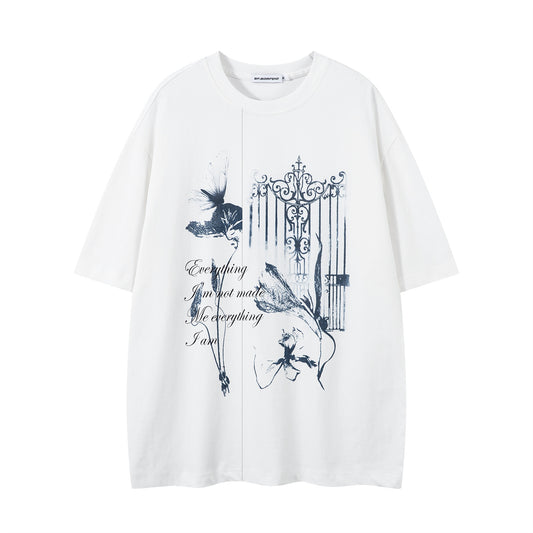 Heavyweight Pure Cotton Oversized Crew Neck Tee